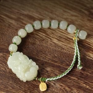 Year of the Snake Zodiac Bracelet, Hetian Jade Chinese Zodiac Amulet, Red String Bracelet for Men and Women, Qixi Festival Gift for Girlfriend