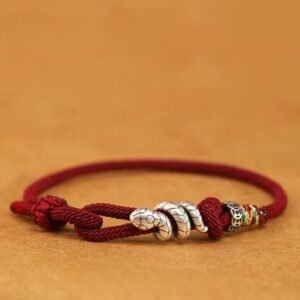 Chenxi Flying Snake Transforming into Dragon Red String Bracelet for Both Men and Women, Hand - woven Bracelet for Zodiac Year, New Chinese - style Retro Snake - year Bracelet