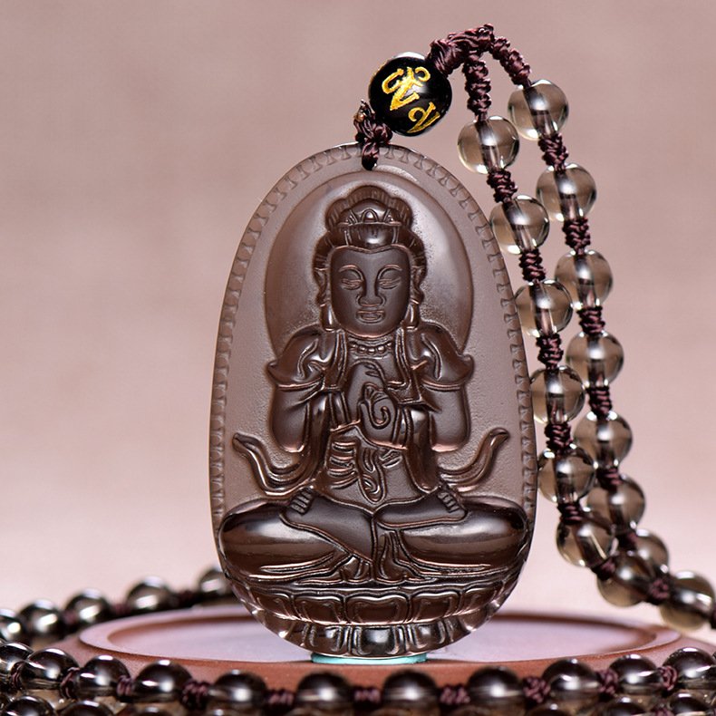 Ice Obsidian Pendant, Ice Obsidian Zodiac Buddha Eight Guardian Pendant Set, one piece for distributing Buddha statues