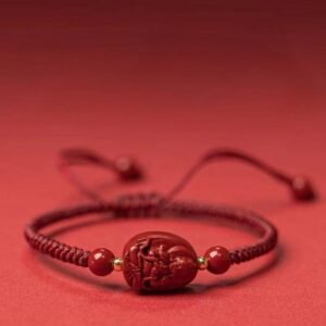 Cinnabar bracelet with eight patron saints, braided hand rope, zodiac animal bracelet for people in their zodiac year, red rope bracelet, unisex style