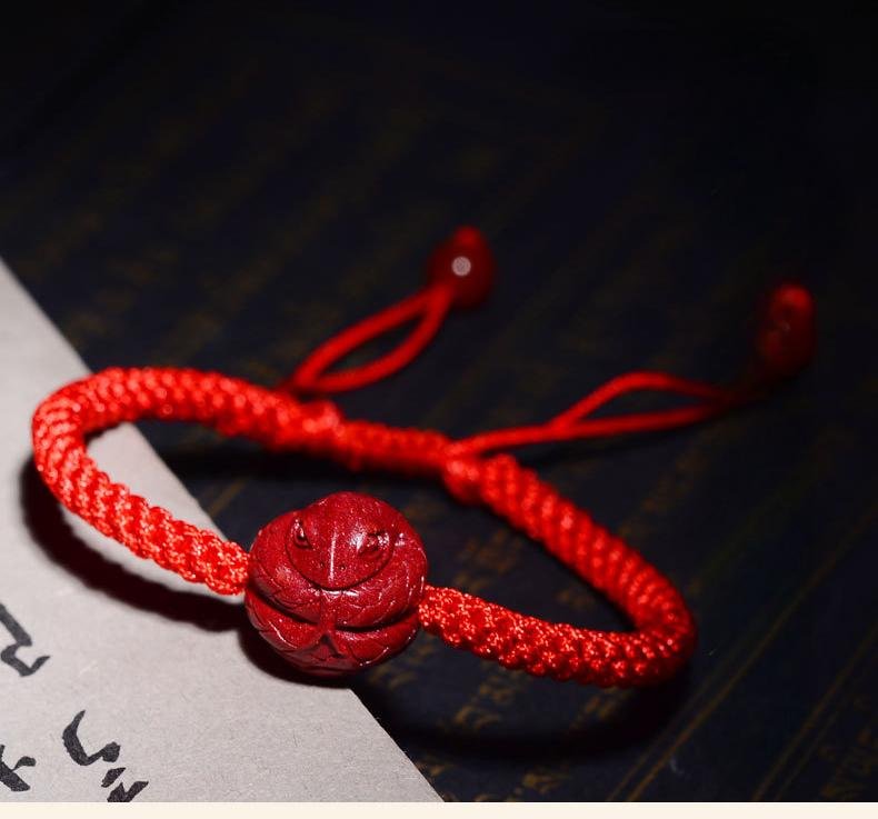 Rat, Ox, Tiger, Rabbit, Dragon, Snake, Horse, Goat, Monkey, Rooster, Dog, Pig Zodiac Bracelets Woven with Cinnabar Red Rope, for Men and Women - Image 4