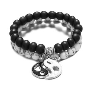 Yin-Yang, Bagua, and Taiji couple bracelets