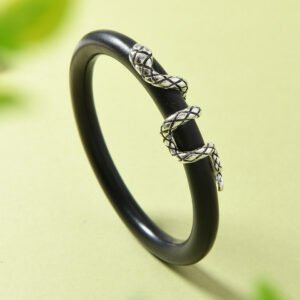 Rose and Snake Chicken Blood Rattan Wood Bracelet, Couple's Style for Men and Women, Retro, Cool, Niche, Subcultural, Non-fading Jewelry