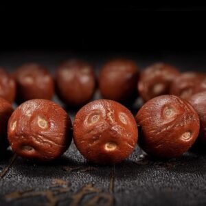 Purple Gold Rat Bracelet for Men, Nearly Round Lucky Rat Bodhi Beads, Same Tree Large Original Seed Bracelet for Women