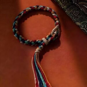 Tibetan-style hand-woven colorful rope bracelet, plain rope, hand-twisted cotton bracelet, ethnic style bracelet, new Chinese style