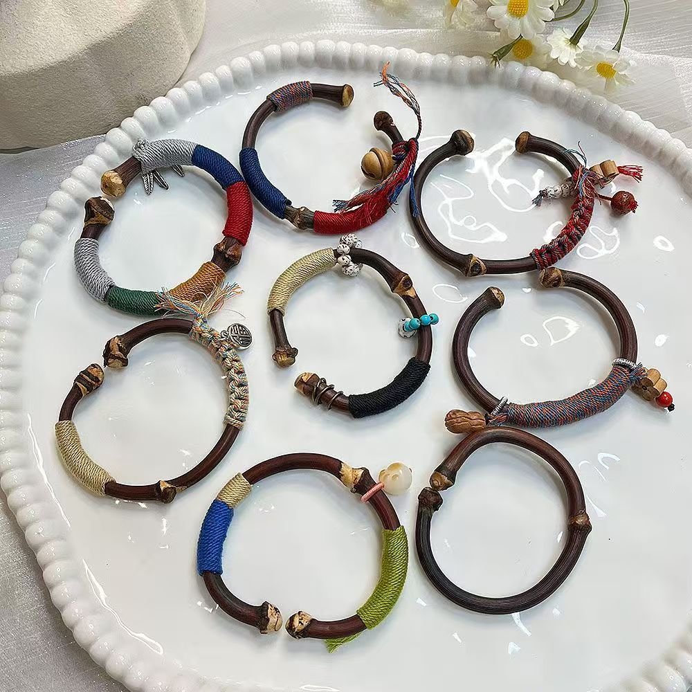 Knitted National Style Tibetan Chicken Blood Vine Handmade Bracelet Bangle Retro Tibetan Hand Rope Bracelet Openable - Image 3