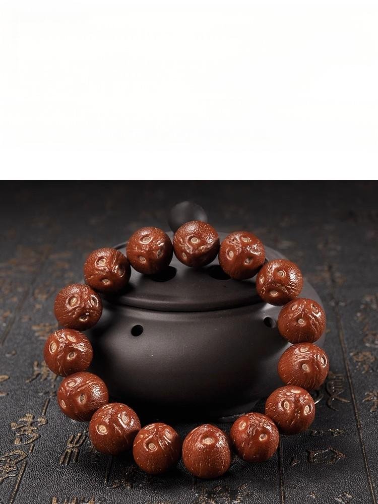 Purple Gold Rat Bracelet for Men, Nearly Round Lucky Rat Bodhi Beads, Same Tree Large Original Seed Bracelet for Women - Image 2