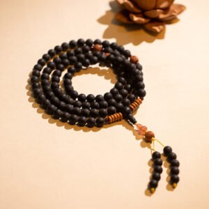 Kongshi Natural Medicine Amber Beaded Bracelet for Men and Women, 108 Beads Bodhi Prayer Beads Bracelet with Southern Red Agate